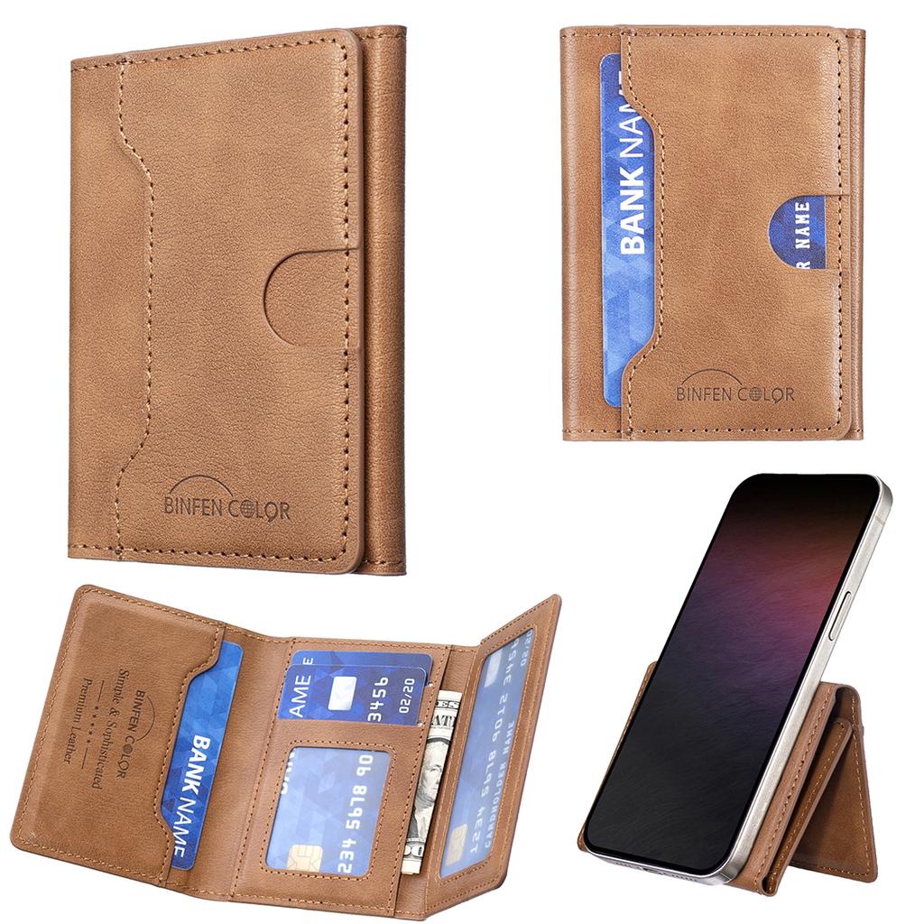 EUCAGR Artificial leather credit card magnetic elastic wallet(5 card slot)with strong magnetic accessories | ID card clip wallet