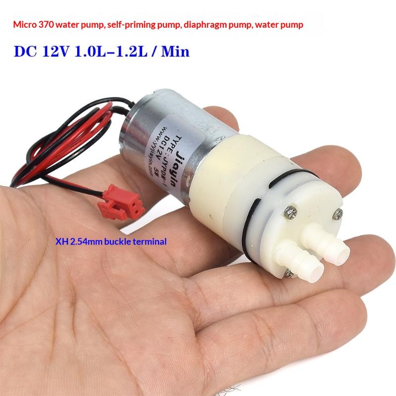 1 Peça Bomba de Água Mini Diafragma Autoescorvante Sucção 370 12V Para Dispenser DIY Mesa de Chá Rega de Jardim Bomba Pequena