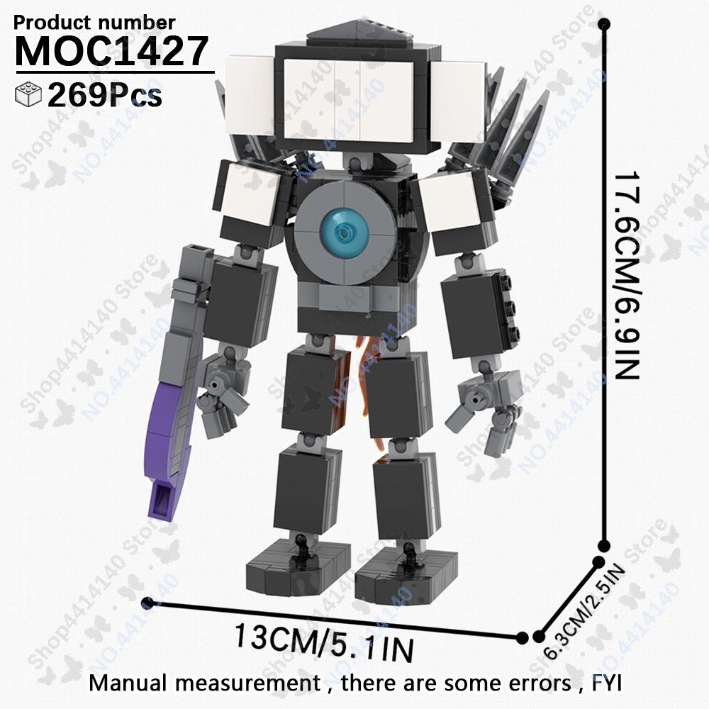 MOOXI Animeserie Skibidi Toalett Figurer Monitorfolk Lydmann Byggeklosser Modell MOC Kloss DIY Montessori Leke Barnegaver