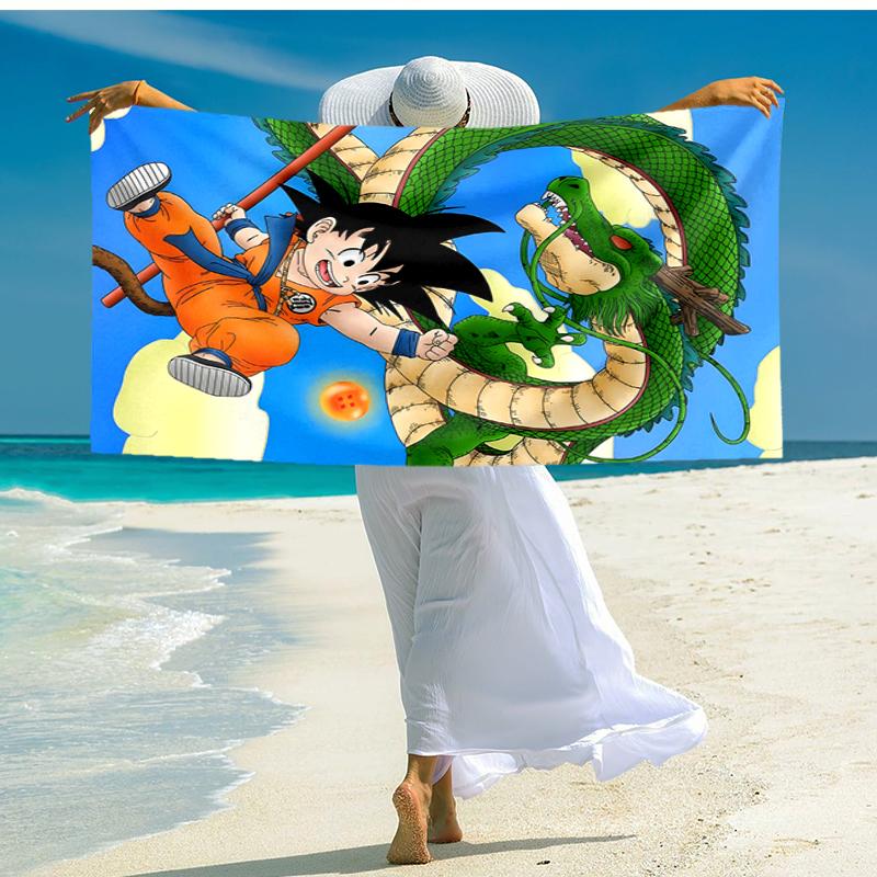 1pc Dragon Ball1 Beach Towel, Comfortable and Thick, and Swimming/Bath/Picnic/Camping Towel, Suitable for Seaside Beaches