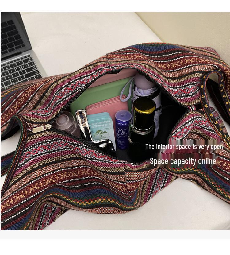 Retro Ethnic Canvas Shoulder Crossbody Bag - Large Capacity Backpack Handbag (2025)