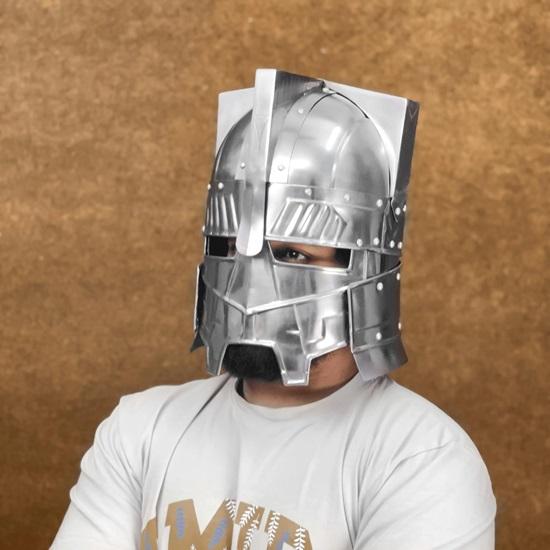 Moria Dwarven Warrior Helmet LOTR-Inspired Medieval Armor for LARP, Cosplay, Knight Costumes, and Collectible