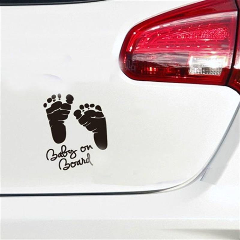 Baby Car Safty Sticker Baby on Board Car Safty Sticker Decal Black Night PET Reflective Stickers