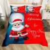 Christmas Duvet Cover Twin/Full/Queen/King Cartoon Santa Claus Bedding Set Xmas Theme Snowflake Comforter Cover for Girls Adults