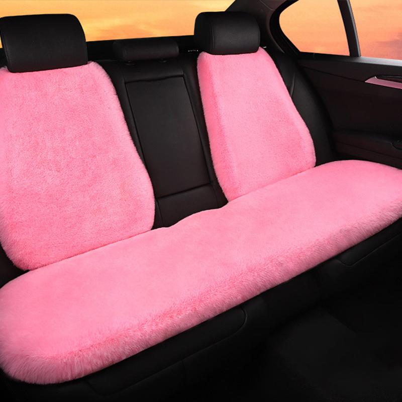 New Winter Car Plush Seat Cushion Heart Shaped Head Pillow Neck Pillow Waist Support Cushion Thickened Warm Universal Seat Cover