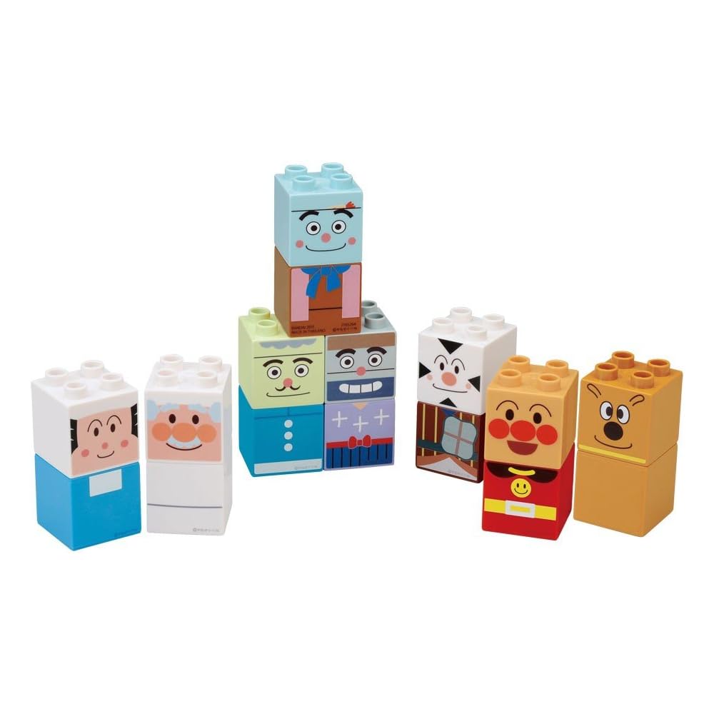Bandai BlockLabo Anpanman Building Block Set for Ages 1.5 and Up Educational Toy