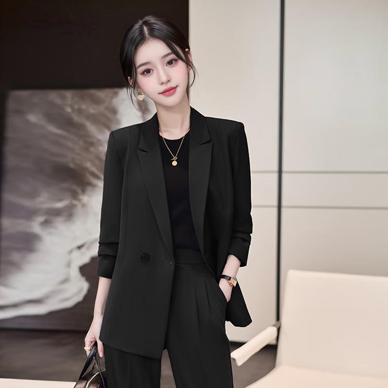 Women's Wrinkle-Free Loose Fit Business Casual Suit Set