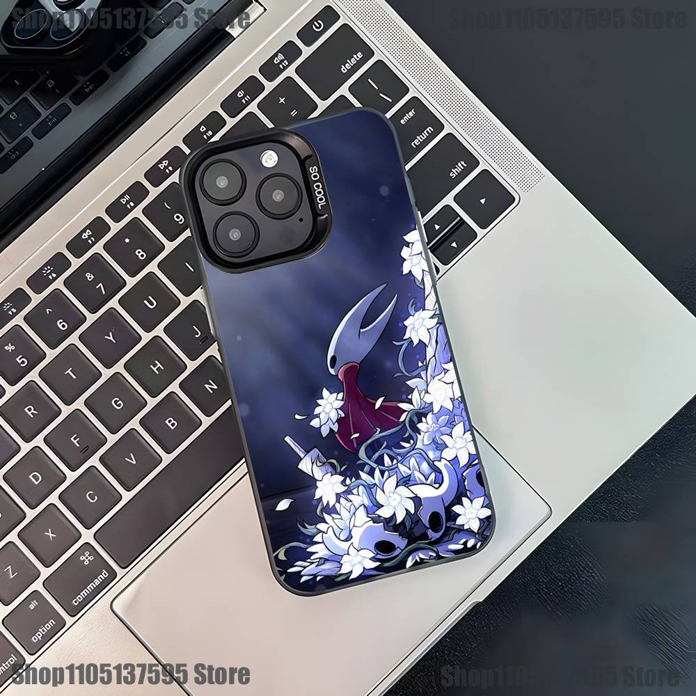 H-Hollow Knight Silksong Phone Case For iPhone 17,16,15,14,13,12,11,Pro,XS,Max,Plus,Mini,SE4,E Black Matte Shockproof Cover