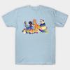 Men Black Print T-shirt Animal Party No-Cut Transfer Paper Print Cotton Tshirt