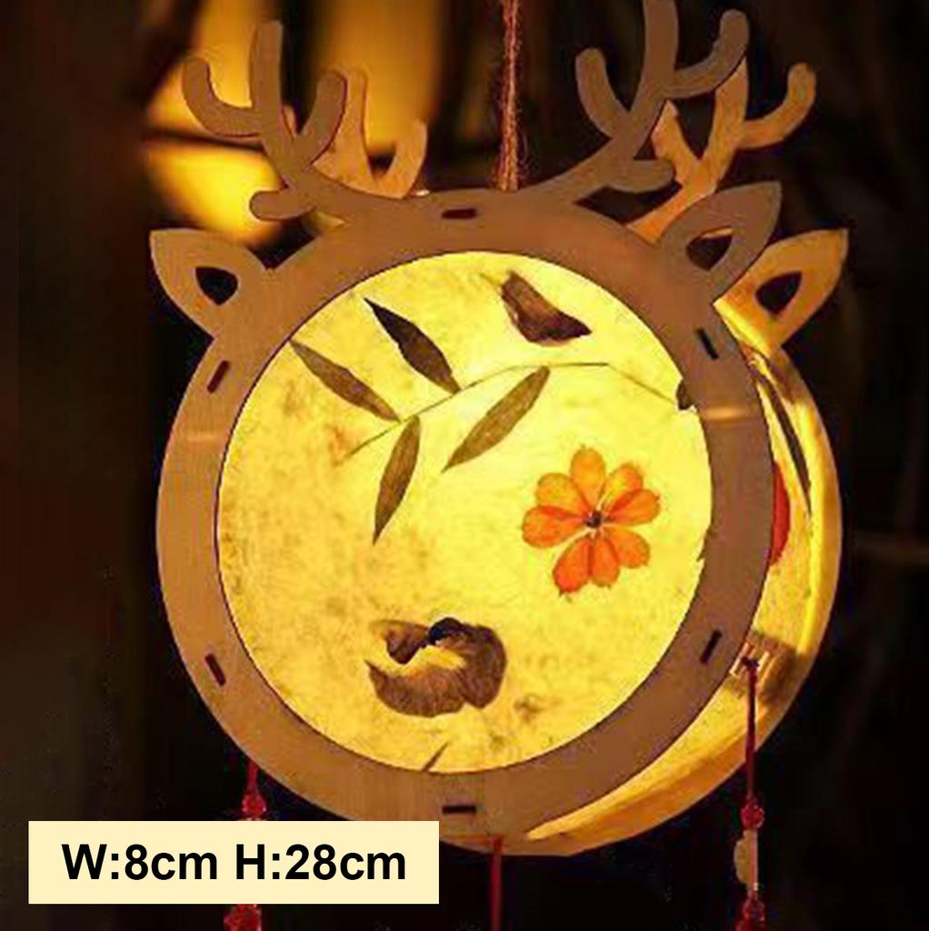 Festival Lantern Toy Handmade DIY Revolving Lantern Portable Children'S Handmade Rabbit Creative Luminous Toy Pendant Gift