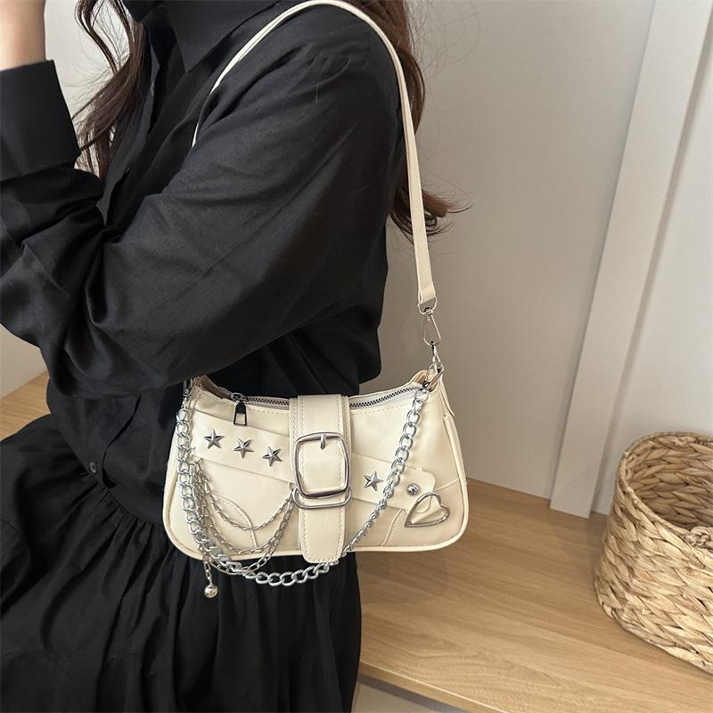 Women S Korean Style Simple Casual Handbag Vintage Fashion Underarm Shoulder Bag