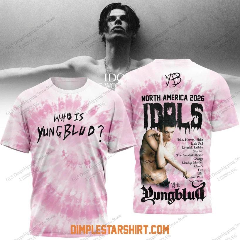 New Vintage Rock Band Yungblud World Tour 3d Print Tshirt Unisex Unisex Fashion Plus Size Tops Tee Harajuku Short Sleeve Tshirt Boy