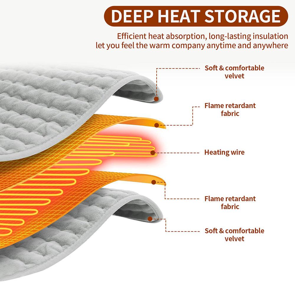 30*60cm Electric Heating Pad 9 Levels Heated Hot Compress Blanket Washable Winter Warmer Mat Heater For Back Neck Shoulder Legs