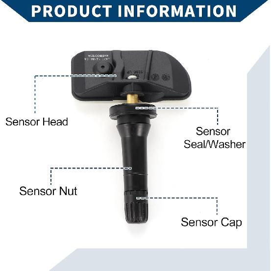 No.JX7T1A180CA 433MHz Tire Pressure Sensor for Ford Explorer for Lincoln Aviator 2020 Tire Pressure Monitoring Sensor 1 Pcs