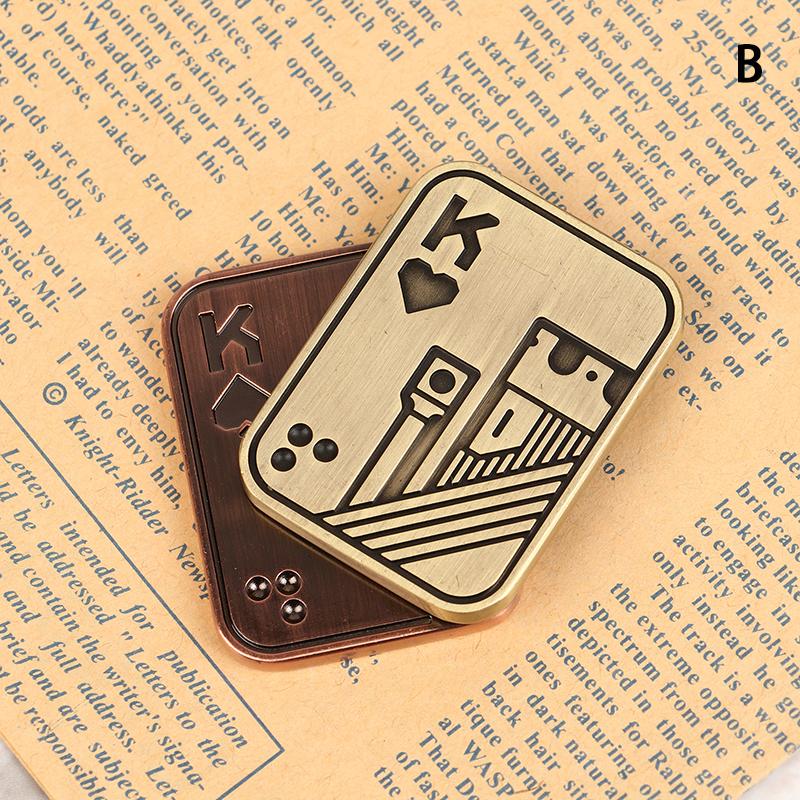 Slider Poker A K Metal Push Card Edc  Spinners Antistress Papa Decompression Hand Spinner Stress Relief Toys