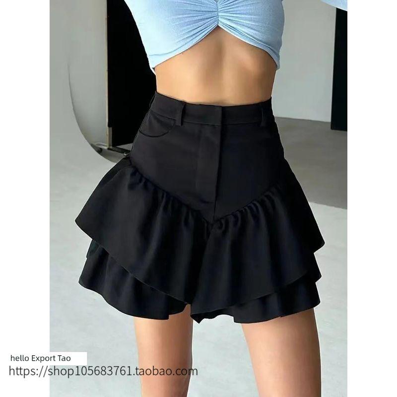 Western Style Sexy Elegant High Waist Skirt Girlish Short dress Elegant High Waisted Skirt