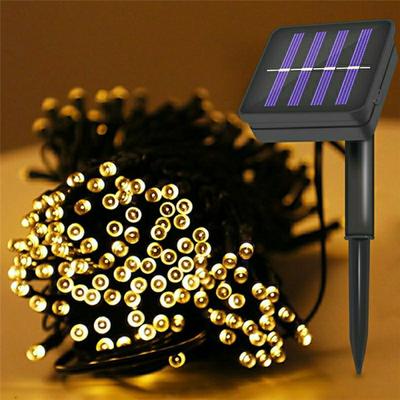 1 Packung Solar-Lichterkette Feengarten Wasserdichte Außenlampe Girlande für Weihnachten Xmas Feier Haus Hochzeit Dekoration