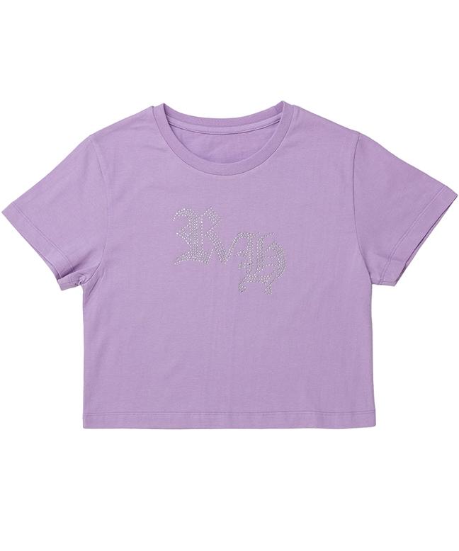 Leoninghai Rh Hotfix H/S Crop Top [Light Purple]