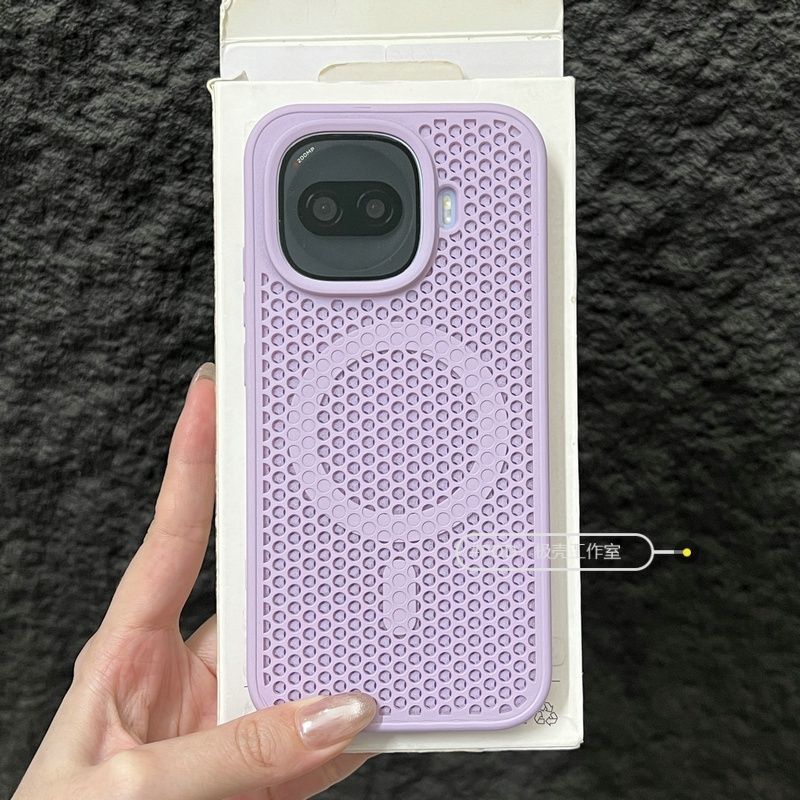 For Vivo iQOO 15R iQOO Z11 Turbo Case Magnetic Honeycomb Hole Heat Dissipation PC Silicone Skin Feel Cover Non-Slip Bumper