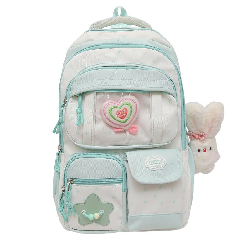 Schoolbag High value transparent pain bag High school junior high school students lightweight backpack New star primary school large capacity