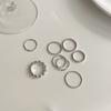 8Pcs Fashion Jewelry Rings Set Metal Hollow Round Opening Women Finger Ring for Girl Lady Party Wedding Gifts