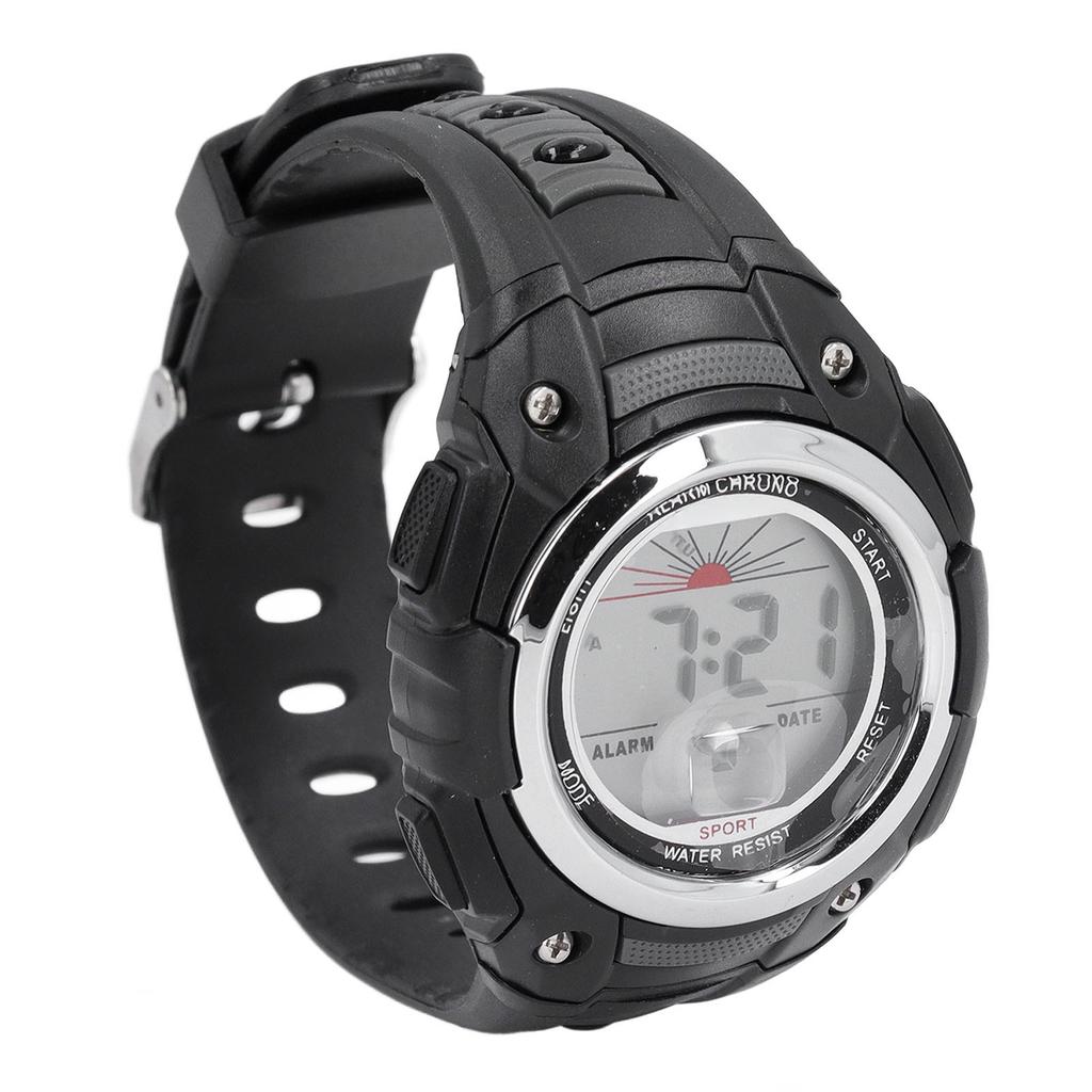 50m Waterproof Men Women Digital Watch LED Night Light Stopwatch Calendar Alarm 12Celsius24H Rubber Band Shockproof Watch