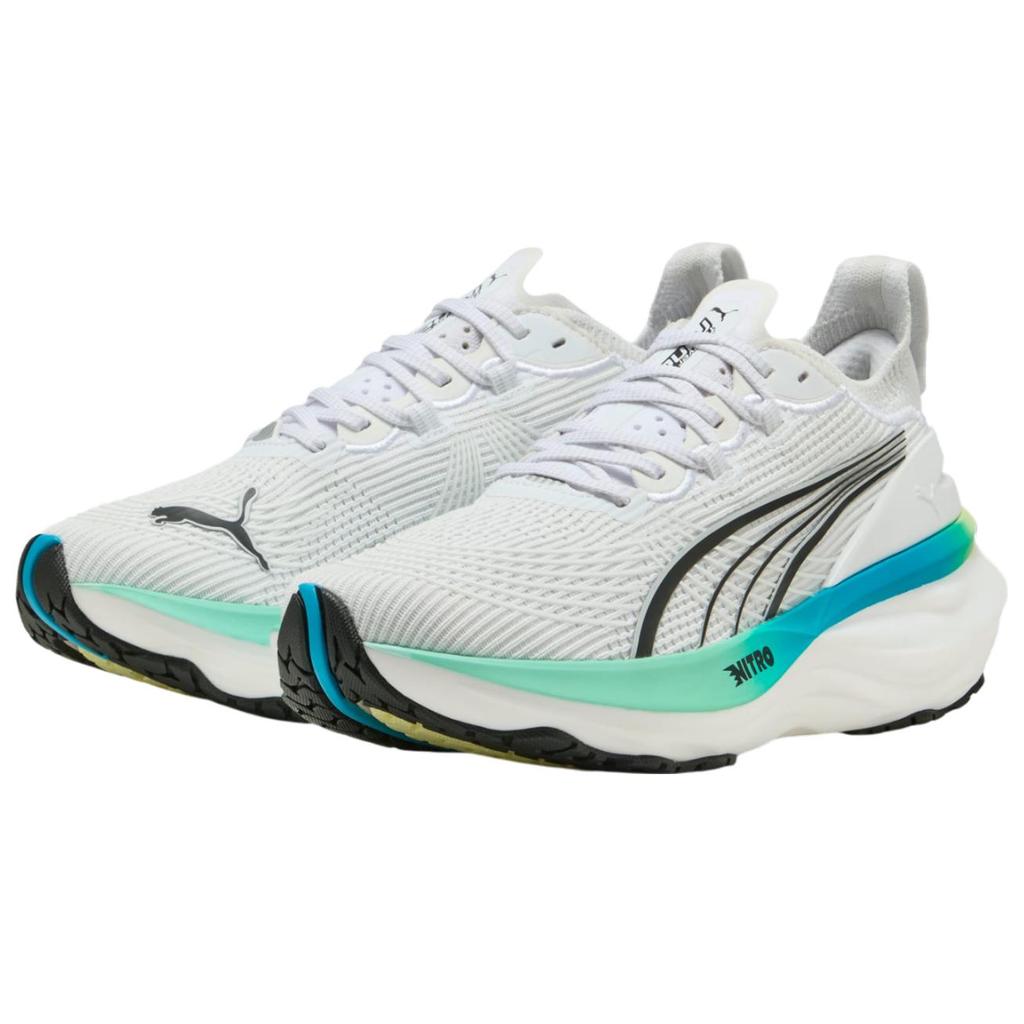 Puma Foreverrun Nitro Ii Comfortable Versatile Durable Breathable Low-Top Running Shoes Women sneaker White Green 310471-15