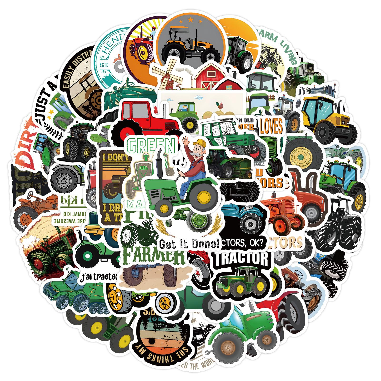 

60 Новых граффити-наклеек для сельскохозяйственного трактора Чемодан Блокнот Скутер Стакан для воды Водонепроницаемые наклейки