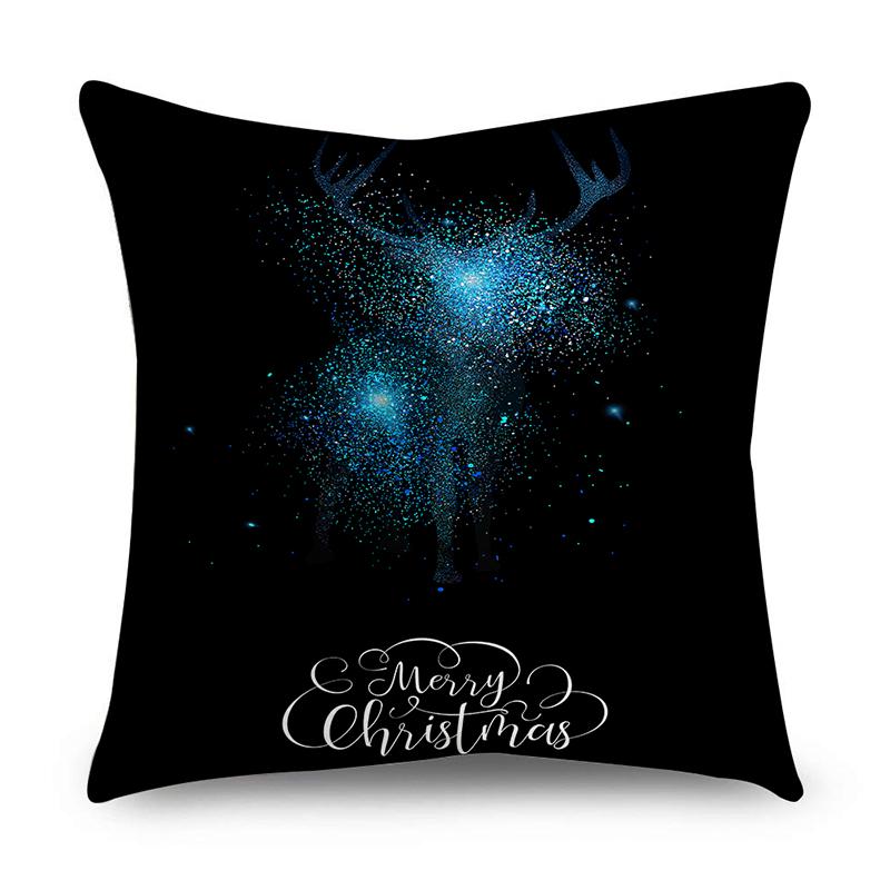Christmas Decorative Polyester Cushion Cover For Home Tree Gifts Printed Pillow Cover Pillow Case Home Decor Xmas Decoration