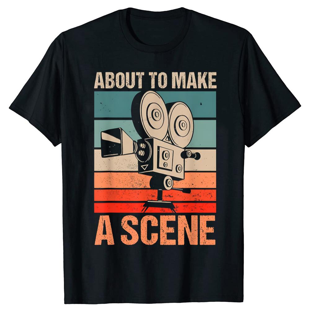 Film Autor Film Macher Kameramann Editor T-Shirt Herren Kleidung Mode T-Shirts Baumwolle Kurzarm Übergroßes T-Shirt Oberteile