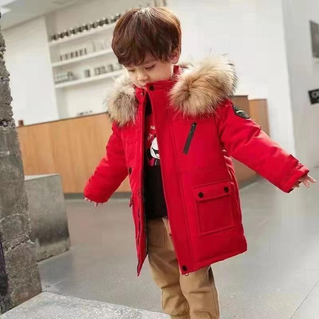 Children's Clothing, Boys' Cotton Jacket, Down Cotton Winter Clothing, Middle-aged and Older Children's Cotton Jacket, Thick and Warm Cotton Jacket
