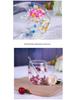 Luxury Double-Layer Glass Cup with Real Flowers and Quicksand Design