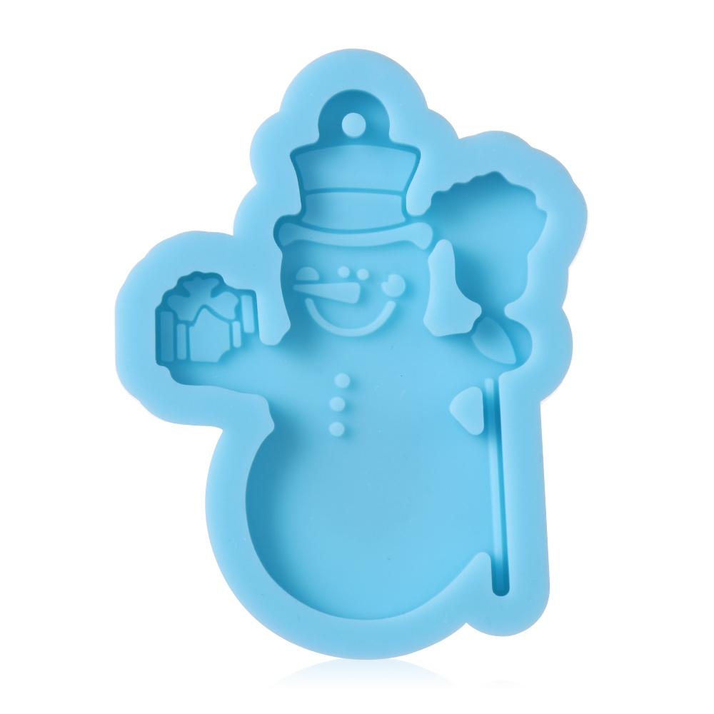 Christmas Silicone Mold Xtmas Tree Hanging Tags Keychain Pendant Mold Santa Claus Elk Resin Craft Mold Candy Chocolate Cake Tool