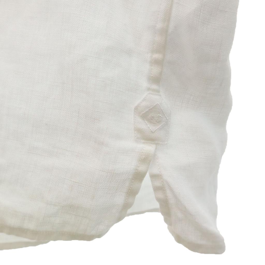 Dunhill Long Sleeve Linen Shirt S White Men's Used