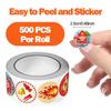 1Roll(500Pcs) Cartoon Fireman Police Stickers 16 Designs Decals Kids Teacher Reward Labels School Supplies Various Gift Package