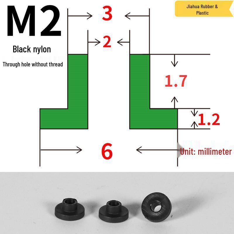 T-förmige Nylon-Dichtungsscheibe M3-M35 Gewinde Isolierabstandshalter