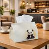 This Adorable Pastel Tissue Box Featuring a Panda Illustration Is Perfect for Outdoor Events, Daily Use On Your Desk, And Fits Well In Bedrooms, Livin