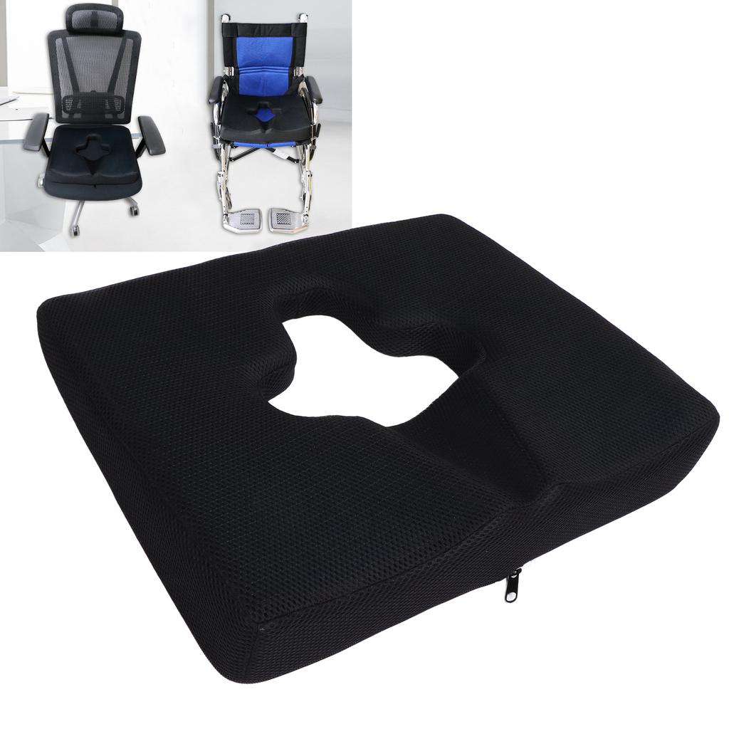 Prevent Bedsore Cushion Slow Rebound Breathable Hemorrhoid Cushion with Coat for Bedridden Paralyzed Population Black