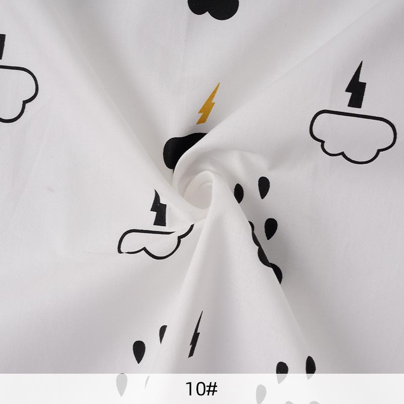 Pure Cotton Cartoon Printed Fabric for Summer Dress Bedding Children's Pajamas Handmade DIY Sewing Fabrics 0.5m/1m/2m