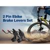 2 Pin Brake Levers for Electric Bicycle Brake Lever Handle Bar Grips 2 Wires Left & Right E-Bike Replacement Parts