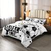 3-Piece Football Frenzy Duvet Cover Set for Boys, Girls, and Teens - Soccer Bedding with 1 Duvet Cover and 2 Pillowcases, Sports