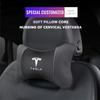 1Pcs Car Seat Headrest Auto Logo Neck Pillow For Tesla Model 3 Model Y Model S X Cybertruck Juguete Roadster Coil Bonina SpaceX