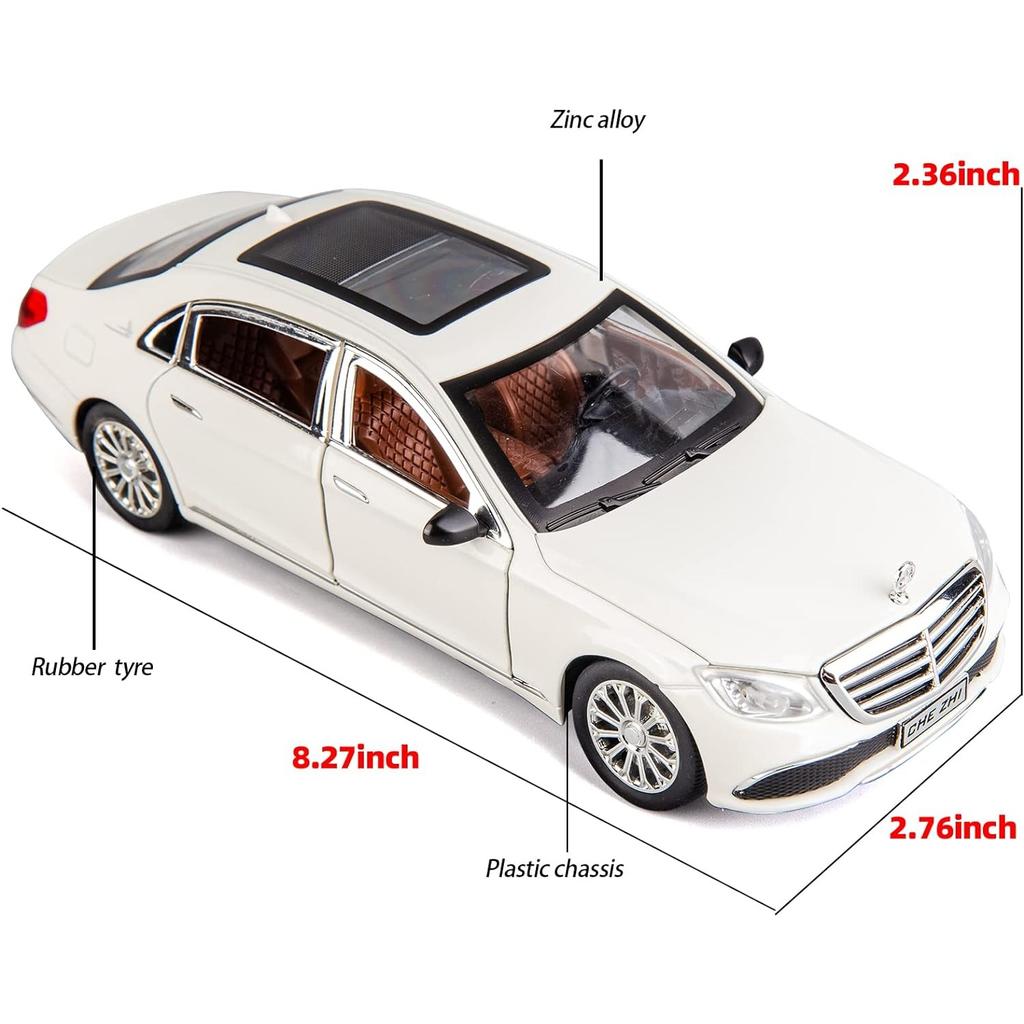 Zliatina autíčka Benz E300 v mierke 1/24 Tlakovo odlievaný model auta so sťahovacím zariadením so svetlom a zvukom Autíčka pre dospelých Chlapci Dievčatá Darčeková hračka