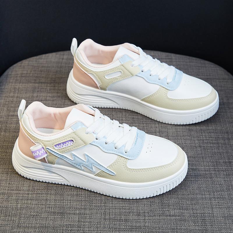 

2024 New Loafers Flat Shoe Sneakers for Women Shoes Breathable Women s Casual Female Comfor Sneakers Lace Up Solid Color 40 рожевий
