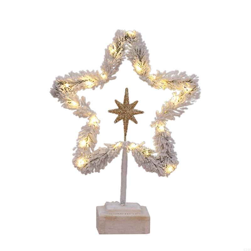 KX4B 2025 Christmas Led Light Snowflake Luminous Cabin Christmas Decorations For Home