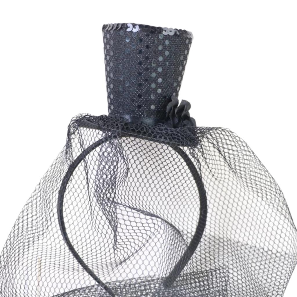 Kinder Vintage Fascinator Zylinder Exquisiter Glitzer für Teeparty Kinderkostüm Pillbox-Hut Kopfbedeckung für