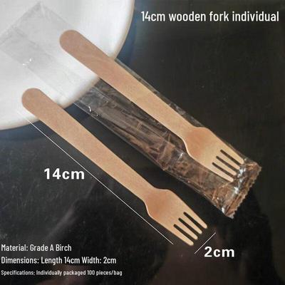ZISIZ Disposable Wooden Cutlery Set
