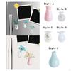 Mini Vase Fridge Stickers Flower Arrangement Cute Interesting Small Ornaments Refrigerator