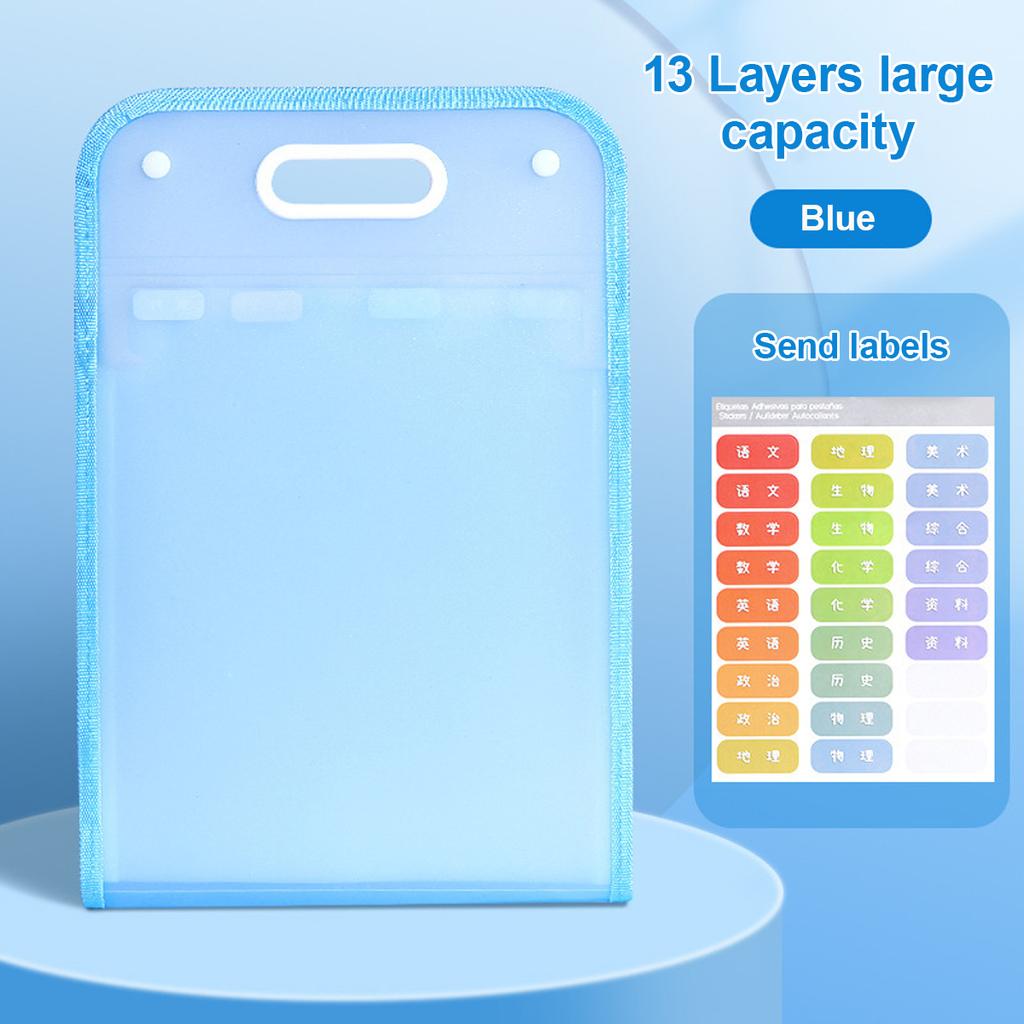 Portable Folder Multi-layer Large Capacity Accordion Bag Test Paper Storage Bag Student Stationery School Office Supplies