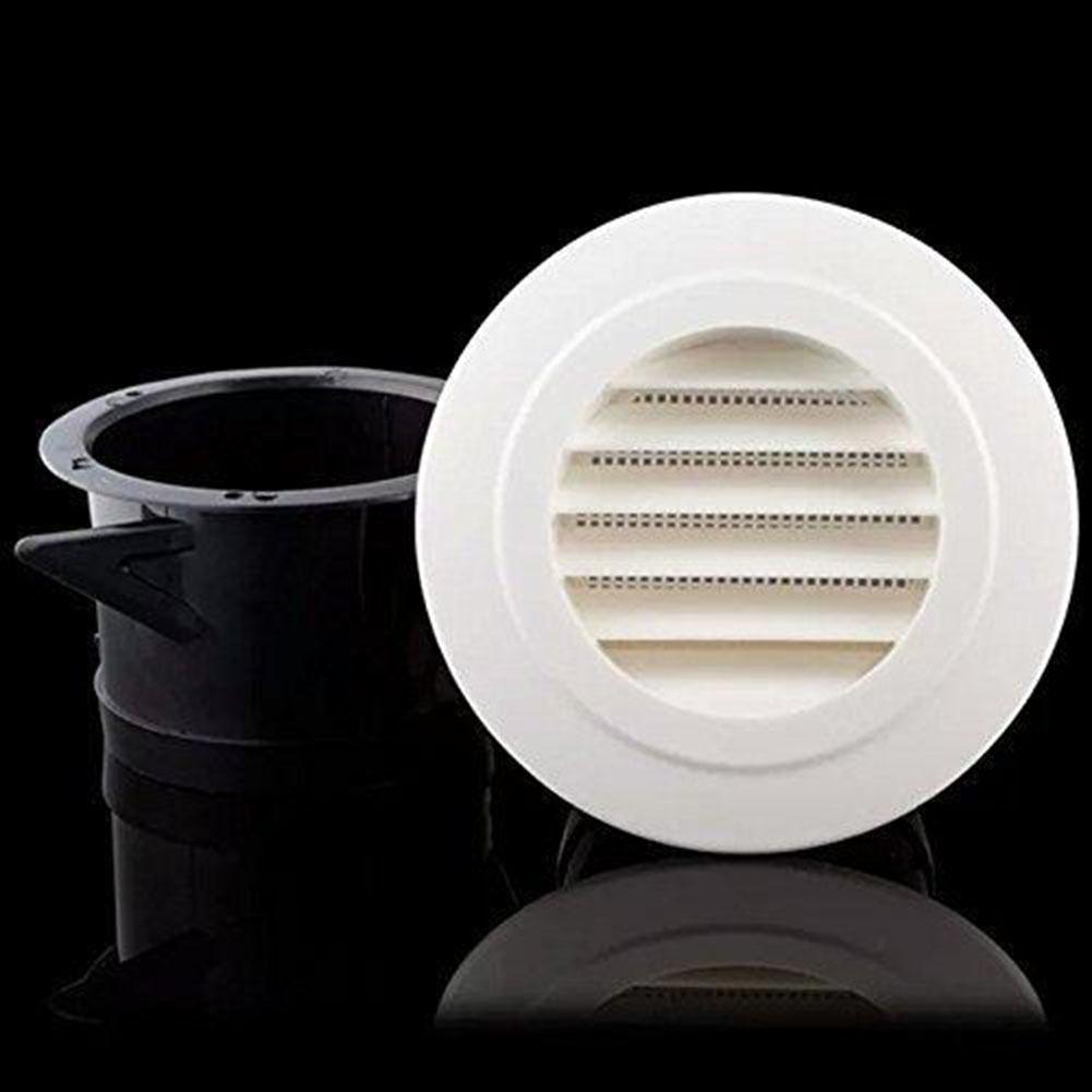 Plastic Round Air Exhaust Vent Grille Cover Wall Ventilation Inlet Outlet Eco friendly ABS Plastic Construction